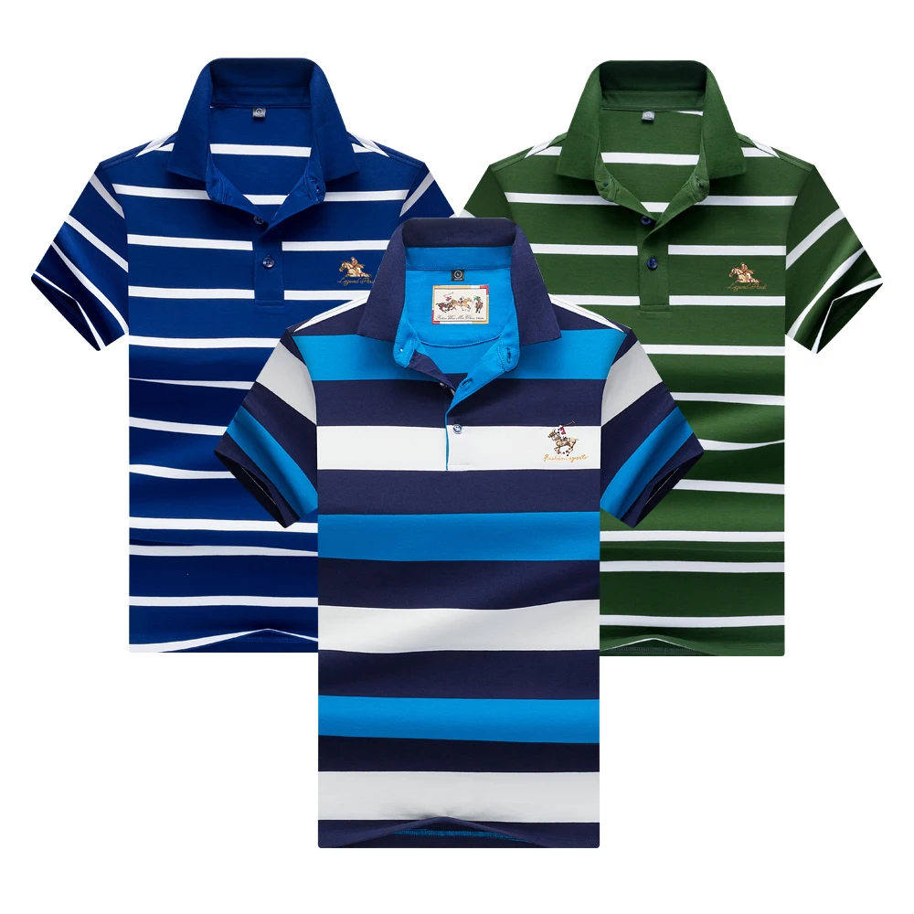 8078MDLG8090L Hollirtiger 3 шт. розничная polo homme de marque модная одежда по индивидуальному заказу, шаровары удобные стрейч Для мужчин рубашка поло HOMBRE в полоску модные футболки-поло Для мужчин - Цвет: 8078MDLG8090L