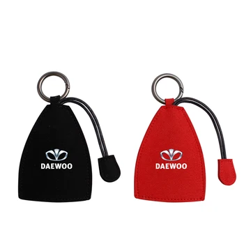 

Top Layer Leather Universal Auto Key Case with High Quality Suede Car Key Wallet For Daewoo Logo Winstom Espero Nexia Matiz