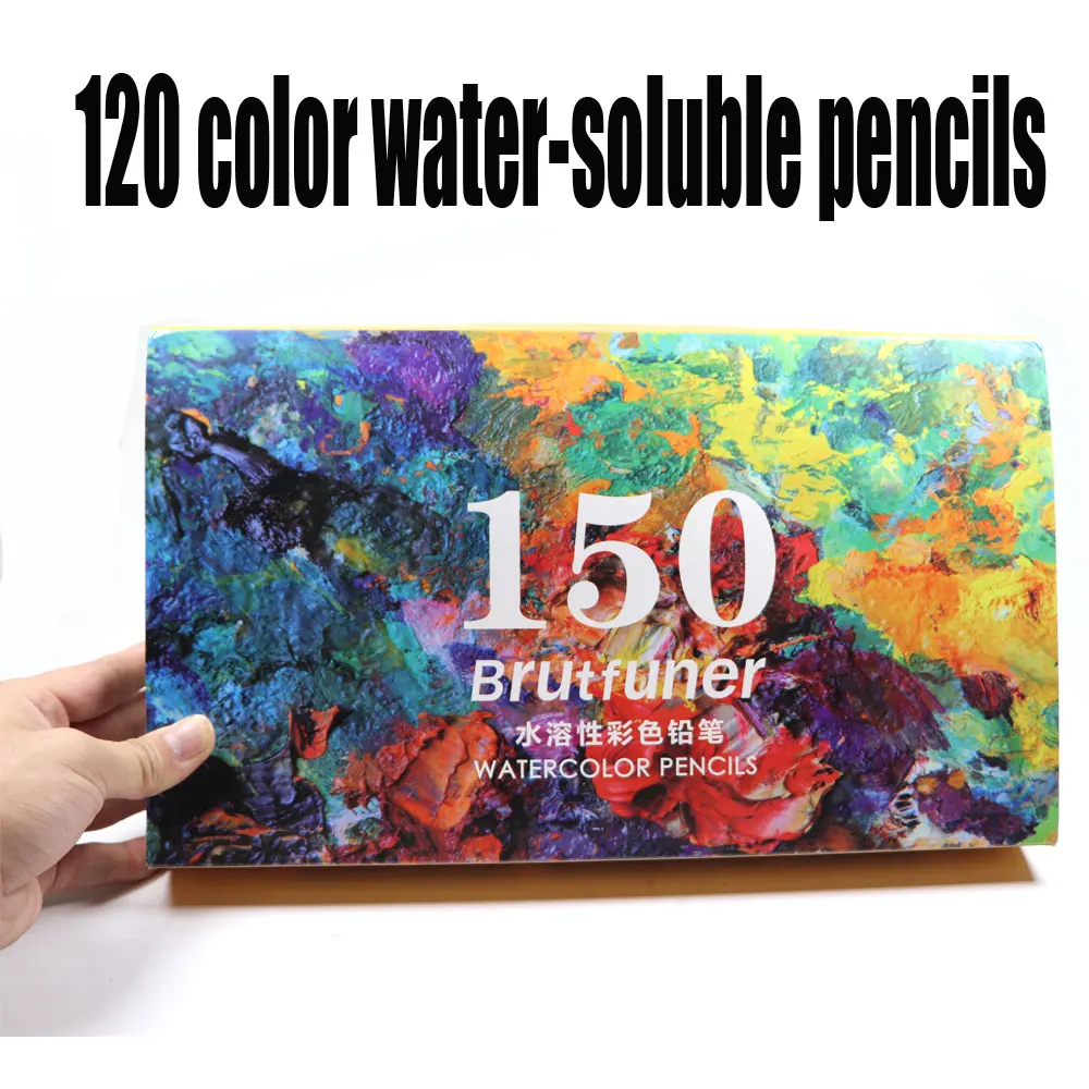 Brutfuner 150/180/260/520色の水溶性色鉛筆学生アート木材環境に
