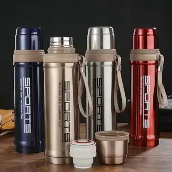 

New 750ML Stainless Steel Vacuum Flask Large Capacity Outdoor Thermos Water Bottle Business Travel Mug Car Water Bottle