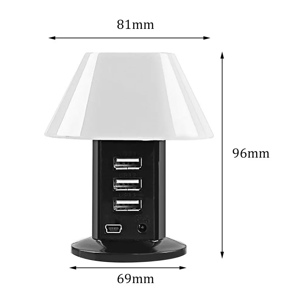 External High Speed 3 Ports USB 2.0 Interface LED Portable HUB Charge Expansion Splitter Memory Card Reader For Laptop Computer
