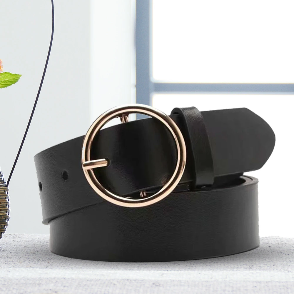 Cinturones hebilla de cuero mujer, cinturón redondo de estilo gótico, Punk, Vintage|Cinturones de mujer| AliExpress