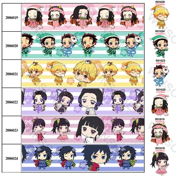 

25mm/38mm/50mm/75mm Japan Cartoon Printed Grosgrain/Satin Ribbon Party Decoration 5 Yards 200601 200602