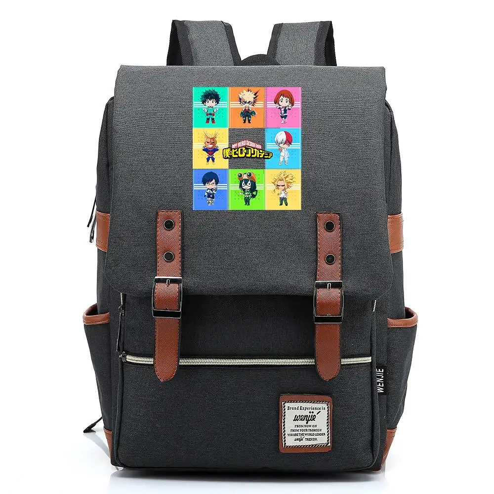 My Hero Academy элегантные брезентовые школьные рюкзаки Bookbag аниме женский милый рюкзак большой дорожный рюкзак мужской нейлоновый рюкзак для ноутбука - Цвет: 5