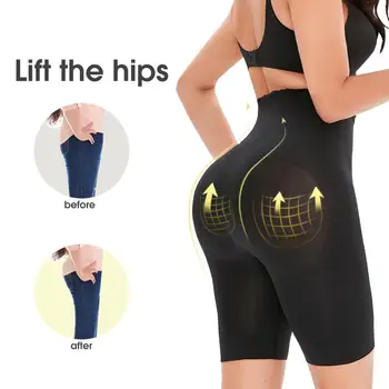 

Amazon Hot Selling Woman High Waist Plus size Seamless Shapewear Lace Waistband Tummy Control Body Shaper Butt Lifter Panties