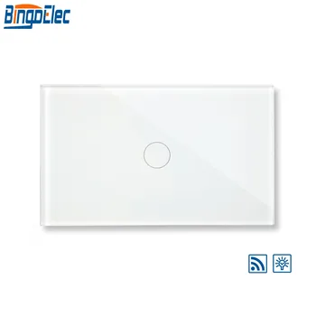 

Bingoelec 1 Gang 1 Way Touch Wall Switch US/AU Standard Remote Dimmer Switch Glass Panel Wireless Controller Touch Sensor Switch