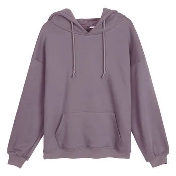 

Solid color autumn and winter women's sweatshirt casual hooded sweatshirt