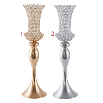 

Iron Candle Holder Candlestick Flower Vase for Wedding Dinner Decor