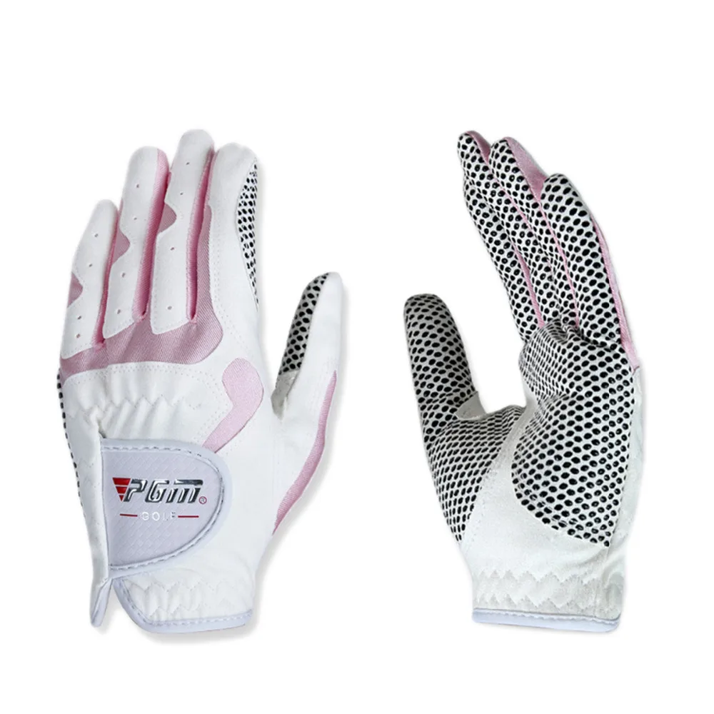 PGM Golf Gloves Left Right Hand Non-slip Breathable mittens Women's Sport Gloves ladies Nanometer Cloth Golf Palm wear-resistant