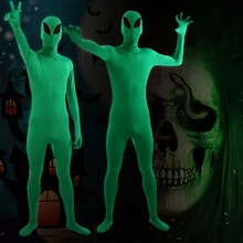 Забавный взрослый инопланетянин эластичный костюм для вечеринки одежда для косплея на Хэллоуин костюм ALS88