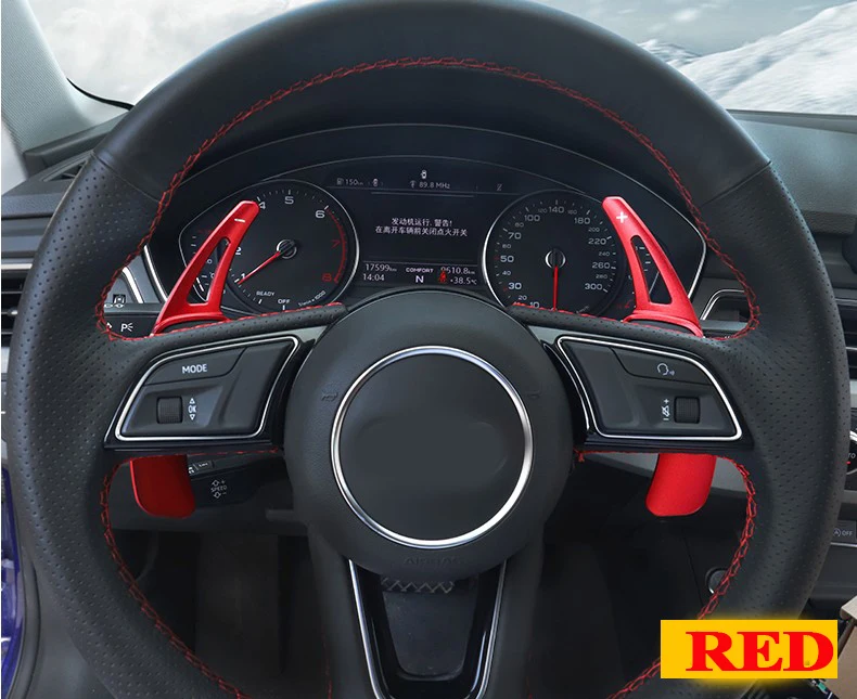 2 шт. рулевое колесо переключения передач Подходит для Audi A3 A4 A4L A5 A6 A7 A8 Q3 Q5 Q7 TT S3 R8 - Цвет: red