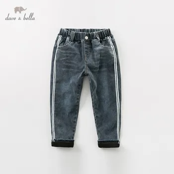 

DBK11871 dave bella autumn kids boy denim blue jeans pants children full length pants infant toddler trousers