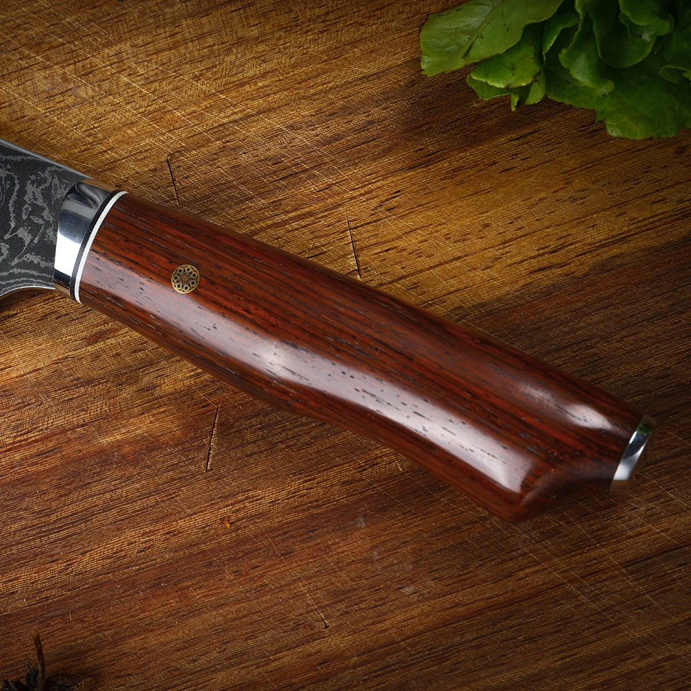 WAK Meat Cleaver kitchen Knife Non Slip Wood Handle Slicing Sharp Blade Vegetable Meat Fish Knives 4Cr14 Damascus Kitchen Knife