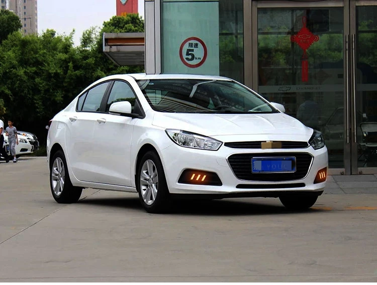 Qirun led drl дневные ходовые огни для Chevrolet Cruze- с динамическим движущимся желтым поворотным сигналом и синим ночным светом