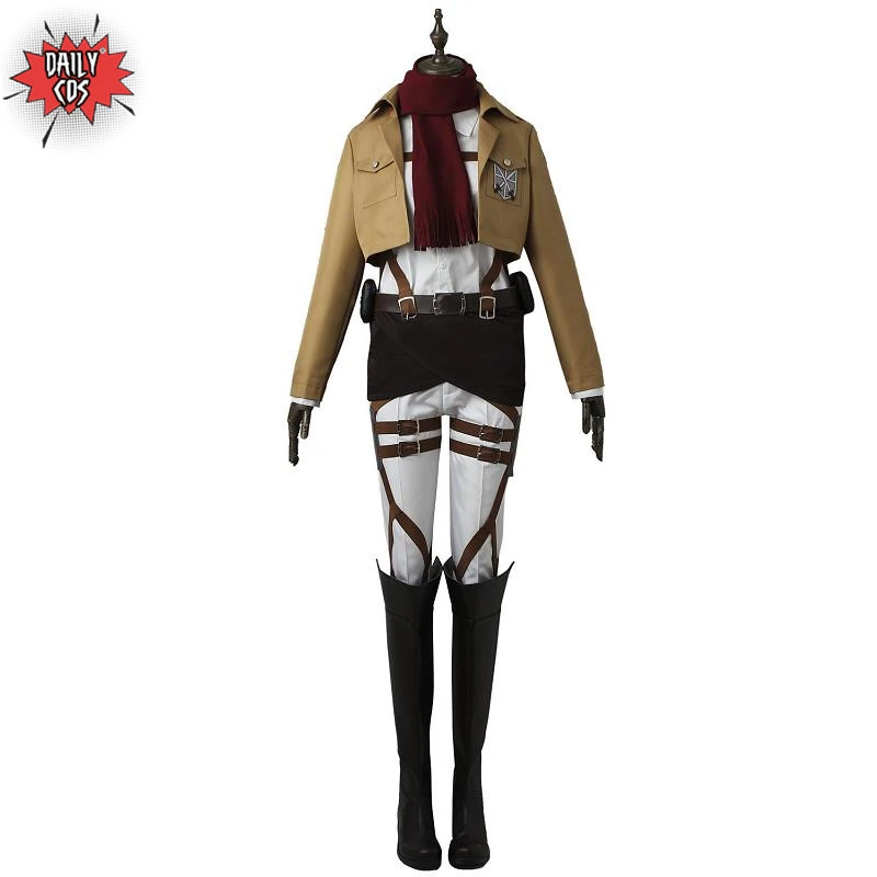 Disfraces Tantos Sede El ataque en Titán Cosplay traje Mikasa ropa de Ackerman Anime Shingeki No  Kyojin Cuerpo de Entrenamiento uniforme para batalla disfraz de Halloween| Disfraces de películas y TV| - AliExpress