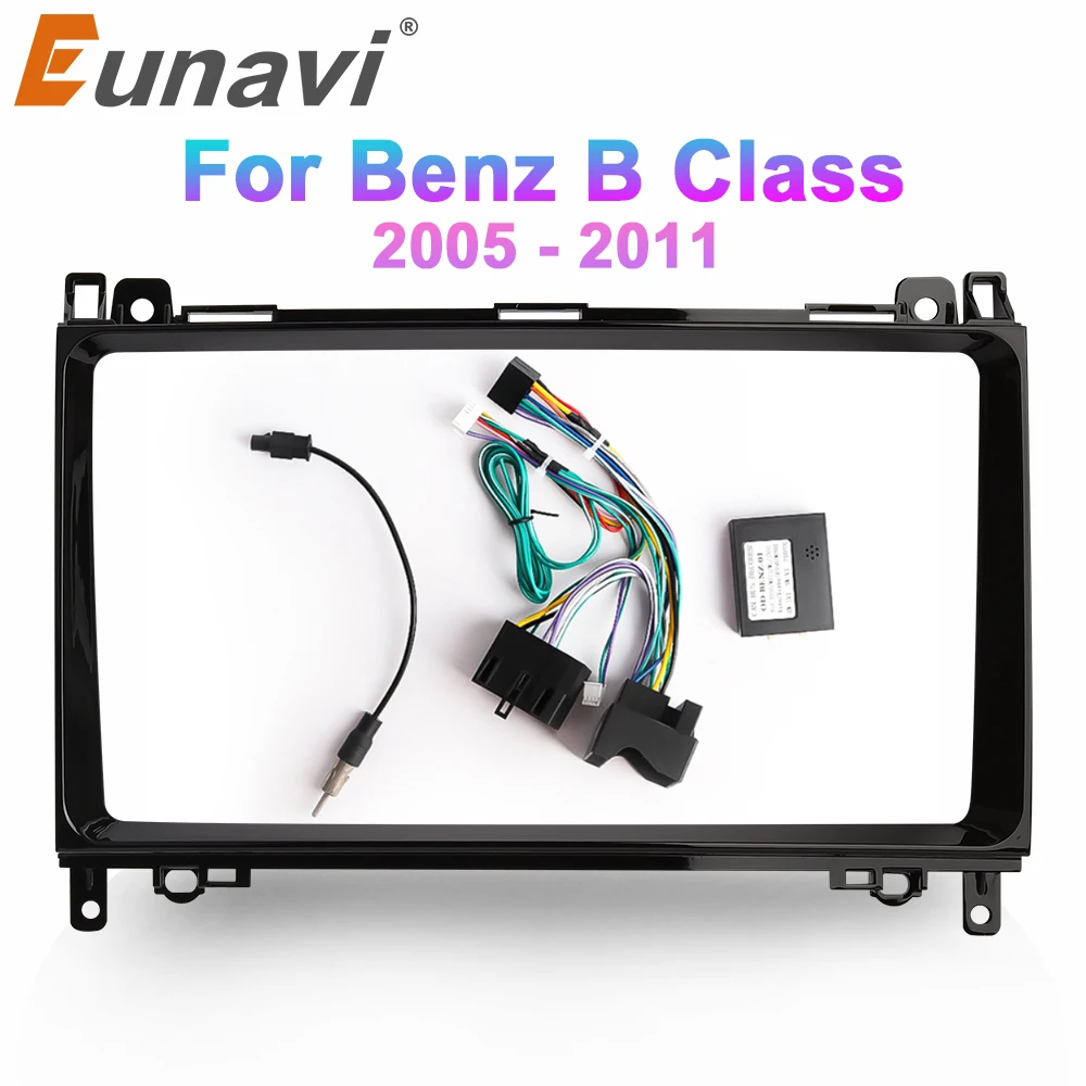 

9 inch 2 din Car radio dashboard For Mercedes Benz B200 A B Class W169 W245 Viano Vito W639 Sprinter W906 Frame Panel Trim Kit