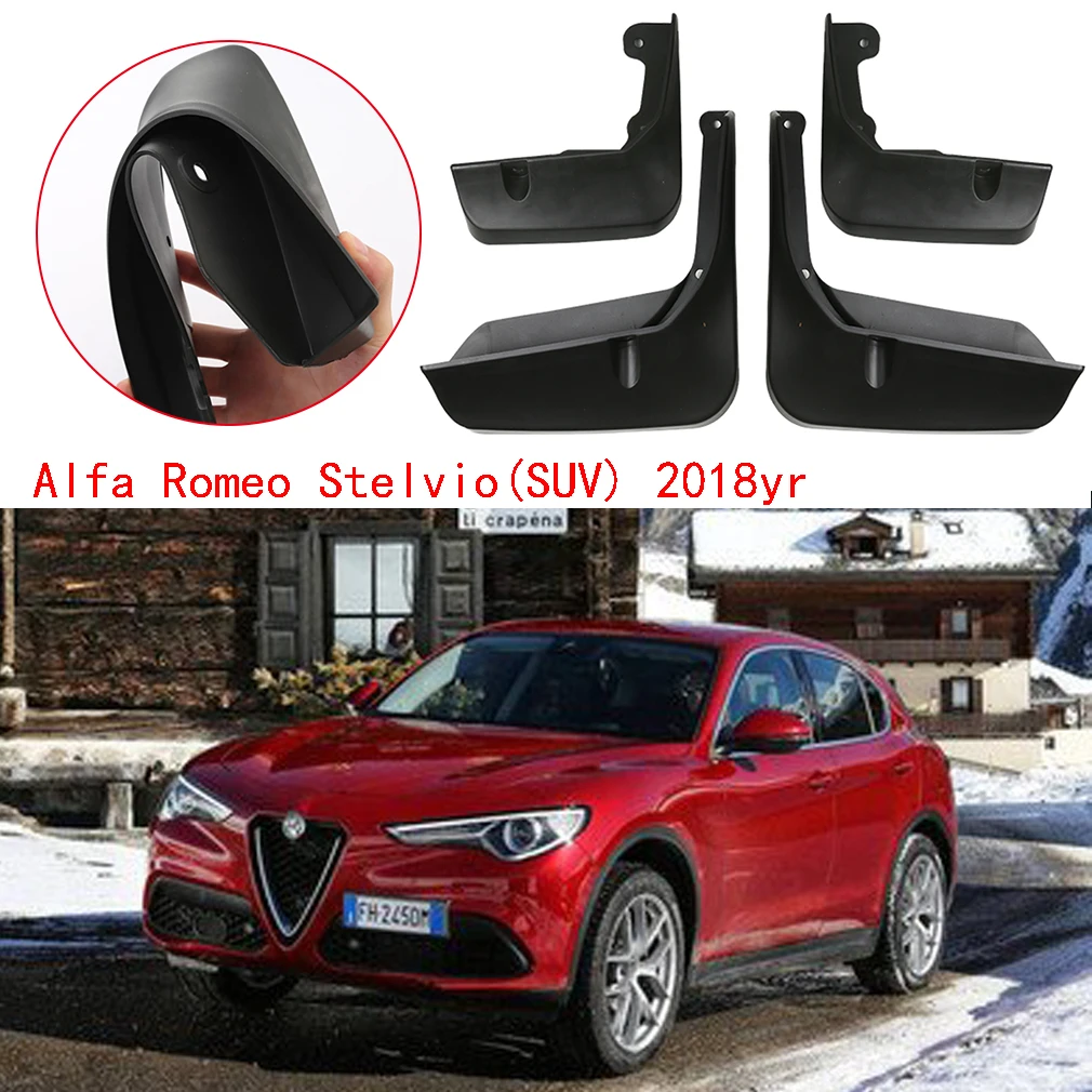 Для Alfa Romeo Stelvio(внедорожники) 2018yr Брызговики Автомобильные Брызговики клапаном ограничители Брызговики фартук крыла спереди