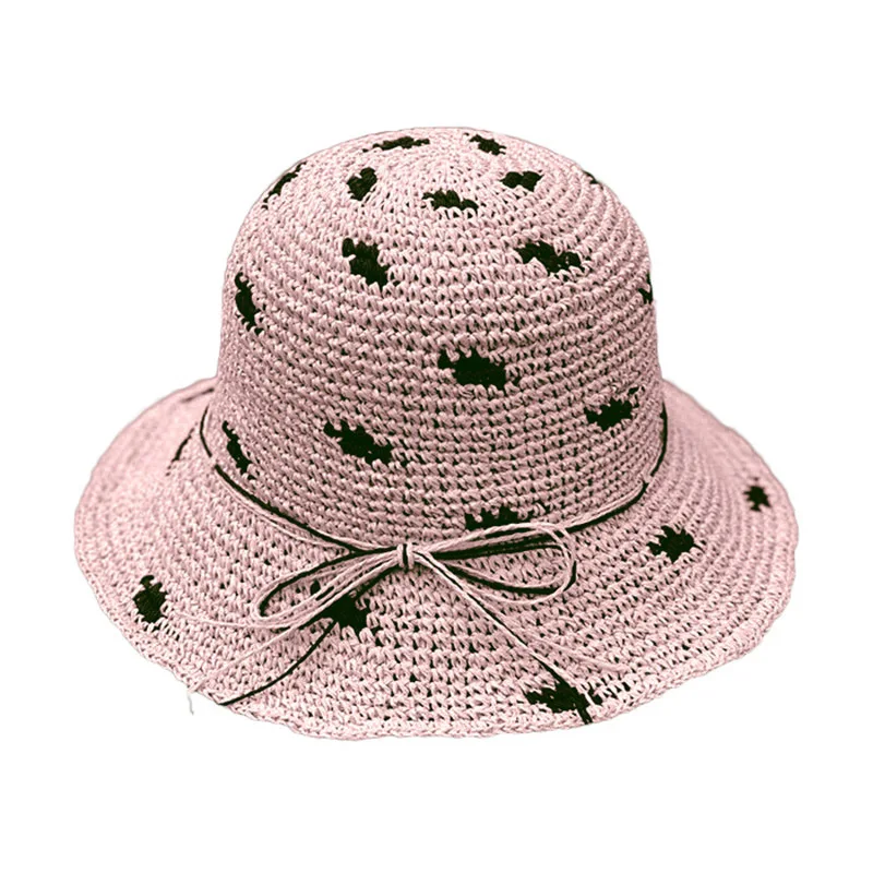 Raffia Солнцезащитная шляпа Корейская женская Солнцезащитная Повседневная Кепка женская летняя Солнцезащитная пляжная анти-УФ мода бант элегантные шляпы H7402