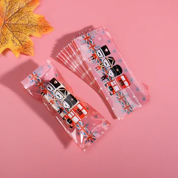 

200pcs/lot Candy Plastic Gift Bag Creative Transparent Cartoon Cute Soldier Decor Sugar Handmade Birthday Party Supplies Pouches