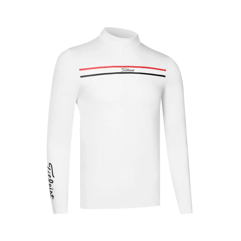 Q мужская спортивная одежда с длинными рукавами Одежда Для Гольфа Мужская футболка с круглым вырезом и длинными рукавами быстросохнущая дышащая одежда для гольфа - Цвет: Белый