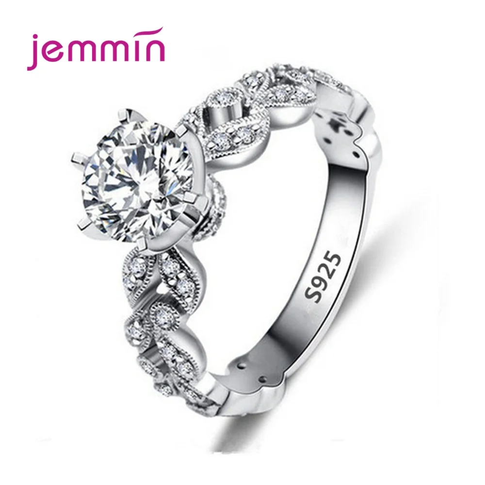 

Hot Sale Women Rings Creative Leaf Branch Design AAA Cubic Zircon Claw Setting 925 Sterling Silver Jewelry for Wedding Proposal