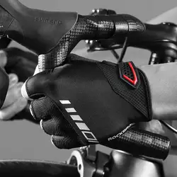 ROCKBROS Для мужчин половина палец велосипедные перчатки силиконовый гель уплотненный коврик SBR противоударный дышащая одежда MTB для
