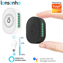 

Lonsonho Tuya Smart Life WiFi Smart Dimmer Switch Module Relay Mini Wireless Remote Control Alexa Google Home Compatible