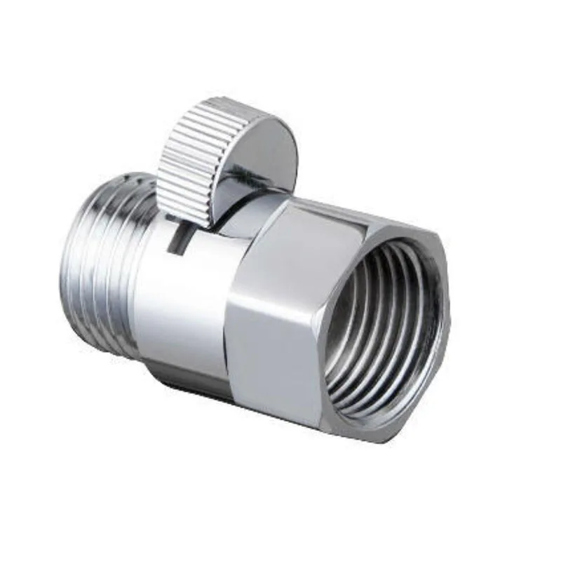WASOURLF G1/2 Shower Control Stop Water Valve Button Hand Hold Shower Head Switch Adjustable Brass Chrome Lock Bath Accessories