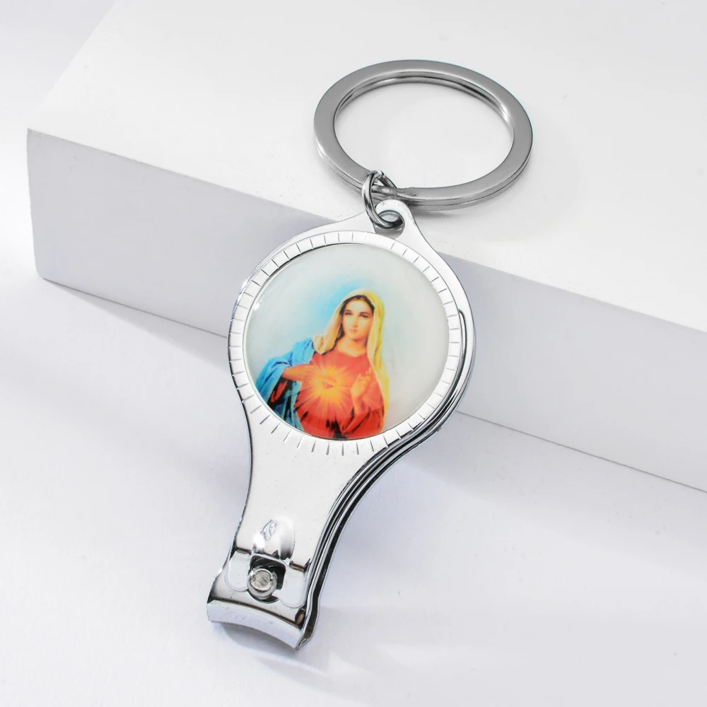 Vicney Christian брелок для ключей I Love Jesus Nail Clipper брелок с открывалкой для пива функциональный брелок подарок религиозный брелок для ключей