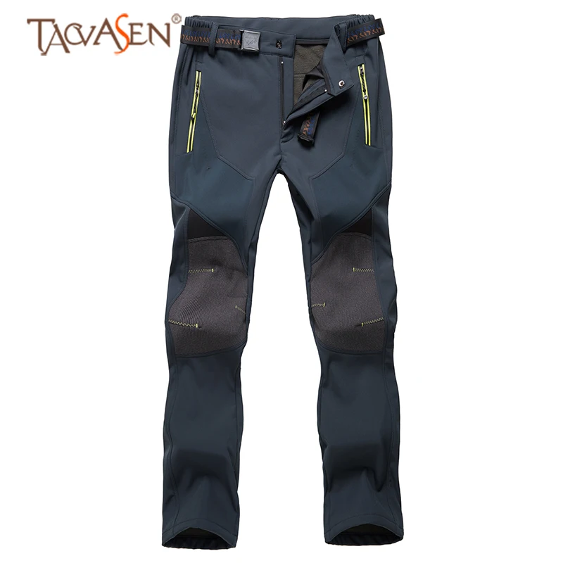 

TACVASEN Softshell Pants Fleece Hiking Pants Waterproof Trekking Trousers Windproof Climbing Pants Men Outdoor Sports Trousers