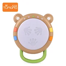 Детский ручной барабан, детские развивающие игрушки, многофункциональный, три в одном, динамический голос, 0-1-летний музыкальный инструмент