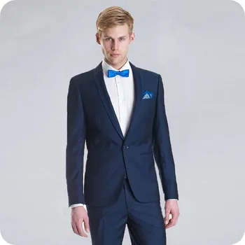 

Formal Men Suits for Wedding Navy Blue Outfits Groom Tuxedo Costume Homme Mariage 2Piece(Coat+Pants)Man Blazers Terno Masculino