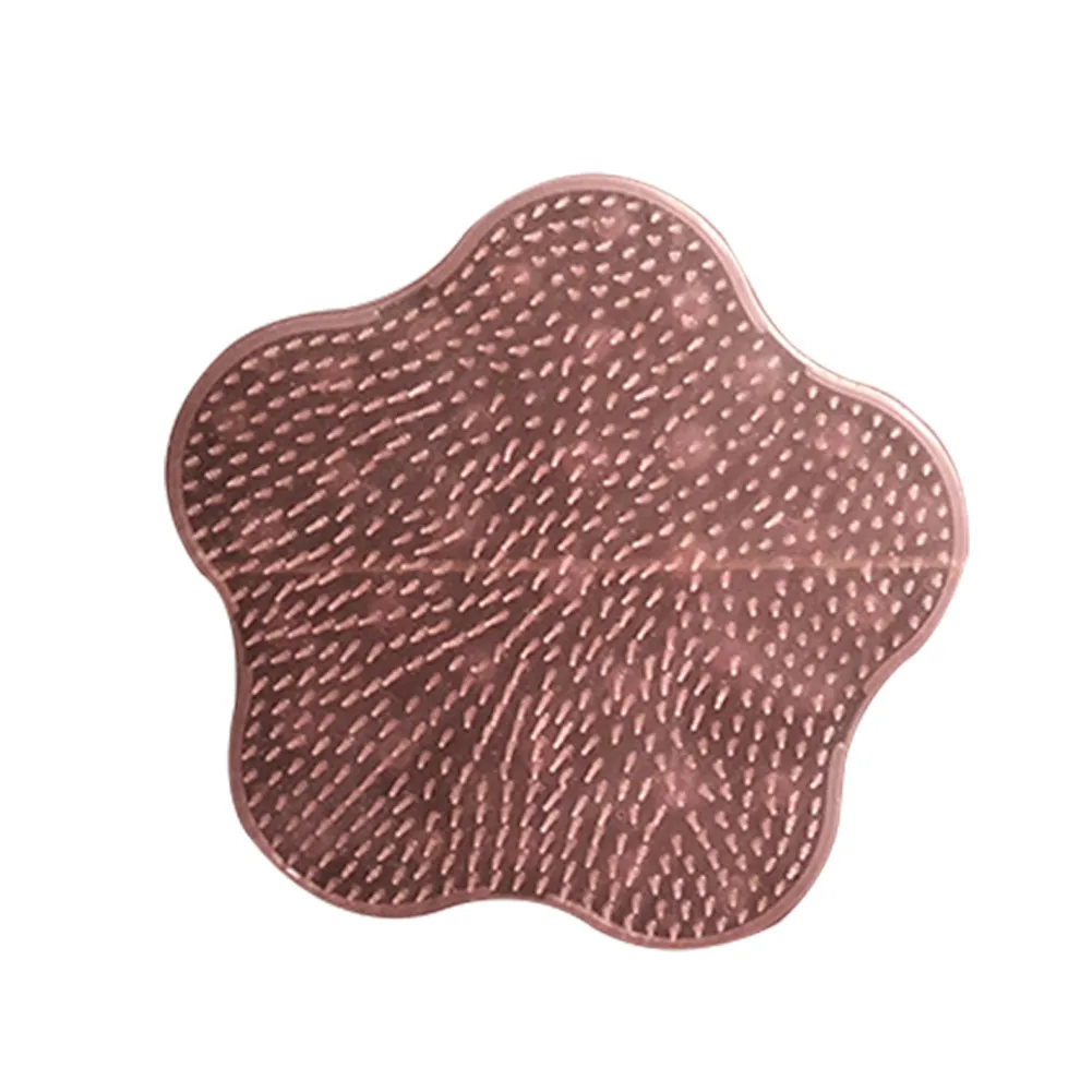 Розовый Горячий душ ног массажер коврик скруббер Очиститель Ванная комната Нескользящая подушка с присоской PLD - Цвет: Розовый