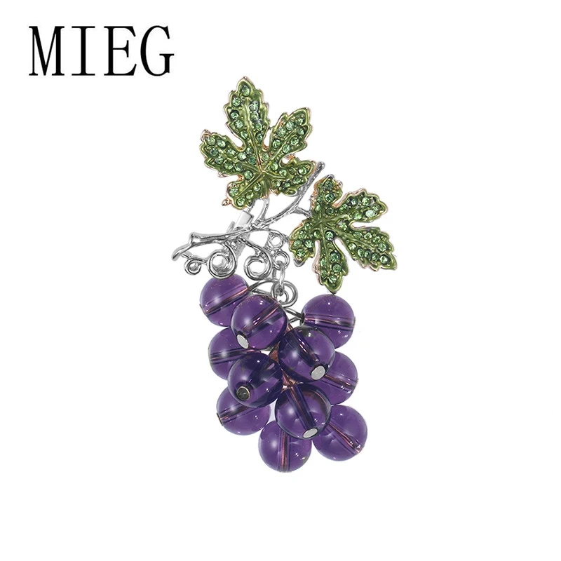 MIEG фиолетовая эмаль грейпфрут Броши для женщин
