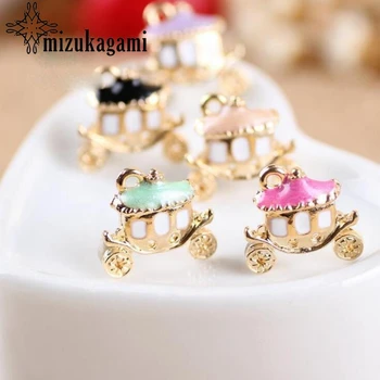 

Princess Carriage Dripping Oil Alloy 10pcs/lot For DIY Fashion Jewelry Making Finding Accessories