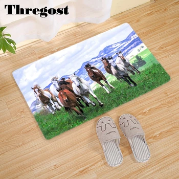 

Thregost 3D Print Hallway Rug Bedroom Floor Mats Microfiber Anti-Slip Bathroom Rugs Machine Washable Prayer Picnic Mat