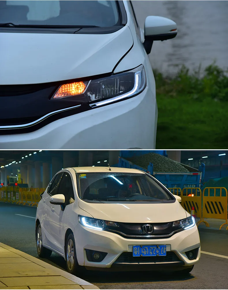 BeingWins Автомобиль Стайлинг для Honda Fit- фары в сборе переоборудование RS GK5 светодиодные фары в сборе