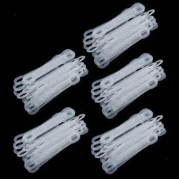 

100 Pieces Non-Slip Clear Silicone Clothes Hanger Grips Clothing Strips Transparent Hanger Grips Strip Pad