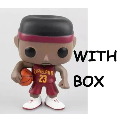 James Red with box Funko Pop баскетбольные персонажи Коби Джеймс Карри Кайри Джон Дамиан 10 см Виниловая фигурка игрушки - Цвет: James Red with box