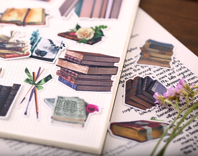 22 шт. винтажные книги декоративные Стикеры для скрапбукинга наклейки DIY ремесло фотоальбомы