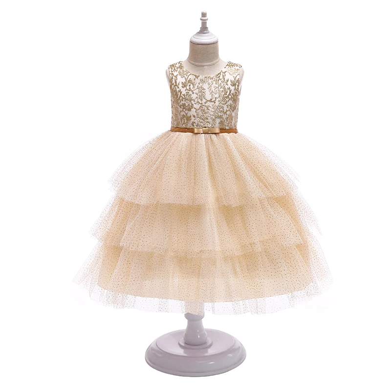 Элегантное праздничное платье принцессы для девочек; свадебное платье; Детские платья; костюм подружки невесты; Рождественская одежда; vestido; наряд для детей 3-8 лет