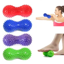 Massage Ball Peanut Shape Yoga Fitness Balls PVC Spiky Back Foot Massage Muscle Massager Exercise Roller Relieve Body Stress