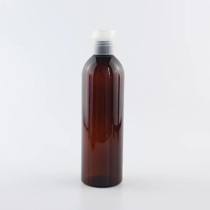 Brown Bottle Clear Многоразовый пластиковый диск, крышка бутылки для лосьона гель для душа для ухода за кожей и инструменты для ухода за волосами ПЭТ-бутылка для косметики самодельные контейнеры 250 мл - Цвет: Brown Bottle Clear