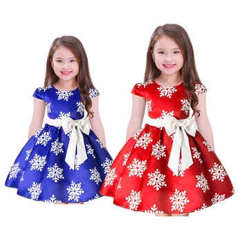 

Snowflake Pattern Girl Clothes Kids Dresses for Girls Christmas Santa Claus Dress New Year Party Children Cosplay Costume
