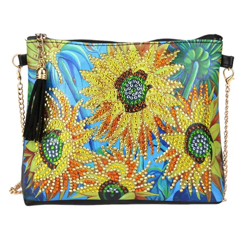 

Diamond Painting Crossbody Bag DIY Shoulder Bag with Chain Zip Handbag