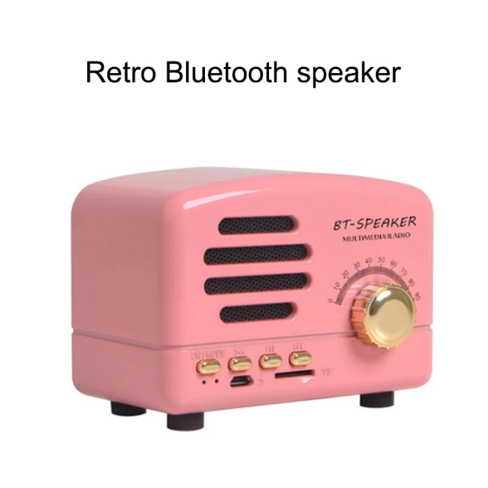 Raido мини-динамик с радио Винтажный стиль Bluetooth V4.0 Поддержка FM TF карта беспроводной мини-динамик AS99