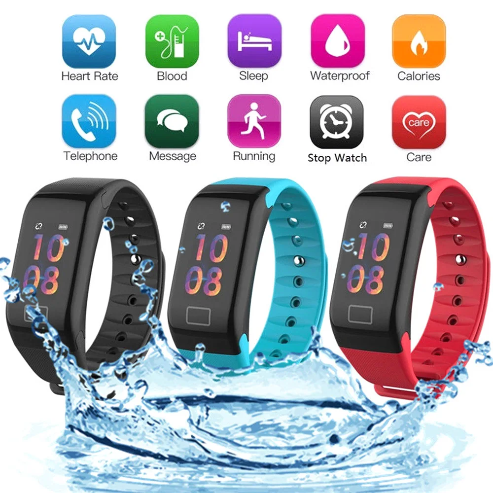 

Men Watch For Women F1Plus Oxygen Heart Rate Monitor Wristband Blood Pressure Smart Bracelet for Android IOS Relogio Masculino