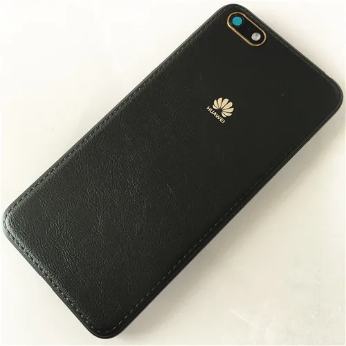 Оригинальная задняя крышка батарейного отсека для huawei Y5 Lite Y5 Prime DRA-L01 L21 L22 L23 DRA LX1 LX5 LX3 - Цвет: Black-gold