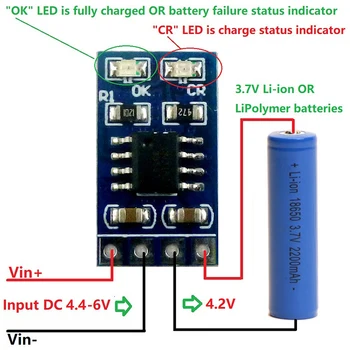 

18650 LiPo Li-ion Lithium Battery Charger Module 1A 4.2V 3.7V MPPT Solar Charge Controller Board Solar Power Kit
