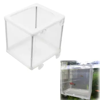 

L Fish Breeding Incubator Net Hanging Fry Baby Fish Hatchery Isolation Box Aquarium Accessory